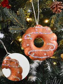 3PCS/6PCS Christmas Donut Candy Set In Coffee Color Suitable For Christmas Tree Decoration Home Decor Christmas Decorations Room Decor Winter