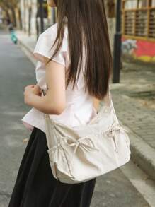 New Spring/Summer Drawstring Cloud Pleated Shoulder Bag, Crossbody Bag For Women