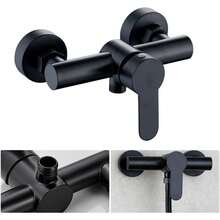 304 Stainless Steel Shower Arm - Bathroom Hot And Cold Water Shower Mixer - Black - 黑色 - 查看 3
