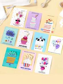 10-Piece Birthday Card-Card Set, Bulk Set For Family And Friends, Unique Gift Cards For All Ages, Suitable For Thanksgiving, Valentine's Day, Easter, Mother's Day, Father's Day, Halloween, Christmas, Wedding Wishes, Birthday Greetings And Graduation Ceremonies, Suitable For Family, Friends, Colleagues To Congratulate