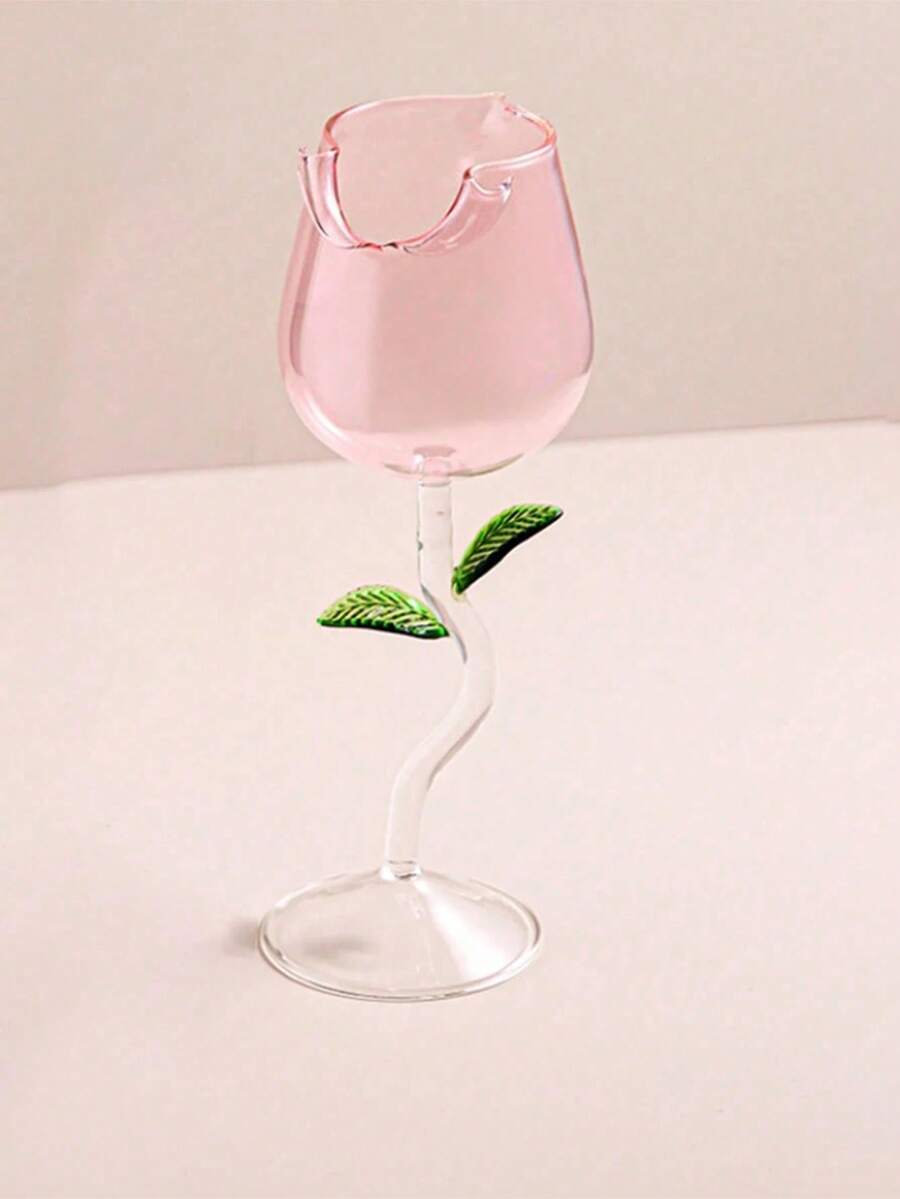 1 Peça Taça de Vinho com Haste de Flor de Rosa, Taça de Coquetel, Taça de Champanhe
