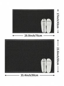 DAJIANG 1pc Thick PVC Rubber Doormat With Elastic Mesh, Non-Slip & Waterproof, Suitable For Indoor & Outdoor Use, Easy To Clean (Hand Wash Only), Applicable For Home And Commercial Spaces, Available In Multiple Sizes, Can Be Used As Entryway, Bathroom, Kitchen Decor, Also Suitable As Kitchen Rug - Multicolor - View 3