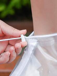 1/2Pairs Transparent Plastic Drawstring Waterproof Rain Shoe Covers, Various Sizes, Non-Slip,3/5/10Pairs, Waterproof And Dustproof Reusable Shoe Covers, Outdoor Accessories, Suitable For School, Office, Home, Travel, Shoe Storage