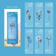 5pcs Nature Plants Bookmarks for Books Transparent Thin PET Page Marker Unique Reading Gift