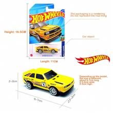 Mattel سيارة لعبة هوت ويلز السلسلة الفضية  هوندا سيفيك EG - أصفر كلاسيكي JDM مع خلفية ضبابية السرعة، للأعمار 3 سنوات فما فوق