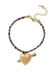 1 件夏季时尚精致不锈钢波西米亚爱情太阳四叶草多巴胺手链，展现魅力和个性化，适合女性日常穿衣装饰、海滩度假派对、音乐节。