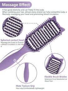 卷发梳，卷发梳，适用于波浪和卷发，定义、丰盈、解开女性女孩的卷发，减少头发拉扯毛躁，返校、旅行度假必备品，女士发饰 - 彩色 - 查看 8