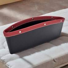 1/2pcs Leather Car Seat Gap Storage Box, Universal Anti-Drop Anti-Slip Car Armrest Side Organizer Box, Car Phone Key Coin Card Storage Bag, 2024 Car Interior Accessories Organizer, Dual Compartment Design, No Installation Required - Multicolor - View 12