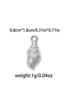 1 pieza/paquete Accesorio de verano estilo playa de acero inoxidable 304 con elementos múltiples como concha, tortuga, caracol - Oro; Acero - Ver 8