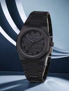 1pc Men's Fashion Casual Personalized Arabic Numeral Dial Quartz Watch, Suitable For Daily Wear Or As Holiday Gift - Multicolor - View 9