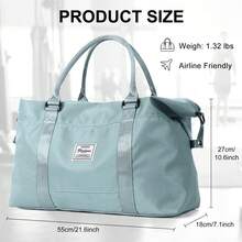 Travel Duffle Bag Large Sports Gym Bag Carry On Bag Waterproof Shoulder Weekender Bag Overnight Bags For Women Lightweight Gym Tote Bag Luggage Bag Hospital Bag Duffel Bag With Wet Pocket - Màu xanh lam - Xem 4