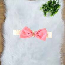 Overalls + Headband Set – Baby Girl Cow Print Size RN To 3 Months - Berwarna merah muda - View 5