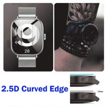 3pcs Tempered Glass Screen Protector, Compatible With Xiaomi Redmi Watch 4, Watch 5 Lite, Watch 5 Active, Transparent Protective Film, Super Durable, Anti-Fingerprint, Bubble-Free, High Definition, Scratch-Resistant, Waterproof, Shockproof, Anti-Drop, Full Coverage - Clear - View 7