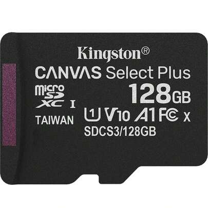 KINGSTON 金士顿 Canvas Select Plus MicroSD 存储卡，搭载 Android A1 性能等级 Micro SD 卡，存储卡 SDCS3 64GB 128GB 256GB 512GB 1TB，读取速度高达 150MB/S，适用于智能手机