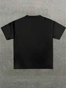 Men's Black "Purple Rain" Prince Graphic Tee, Street Life Printed Short Sleeve T-Shirt, School, Summer Casual, Unisex - 黑色 - 查看 2