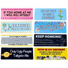 YJ PREMIUMS 10PC Funny Car Bumper Stickers |   Waterproof Auto Bumpers Sticker Decals For Cars Fun Cute Joke Hilarious Gag Humor Im Sorry Let Me Merge Honk Certified Silly Goose For Adults Gifts - 1 - 查看 1