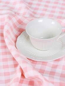 1/20 piezas Mantel a cuadros suave y absorbente con bordes con flecos, reutilizable para picnic, fiesta, sala de estar, comedor, decoración del hogar