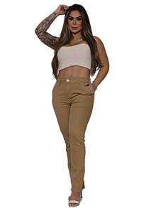 Malloy Women's Straight Twill Satin Social Tailored Trousers - 棕色 - 查看 5