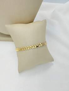 Women's Fish Scale Necklace And Bracelet Set In 18k Gold And 925 Silver. - Gold - View 4