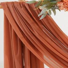 1pc Elegant Sheer Wedding Arch Background Curtain Indoor And Outdoor Decoration