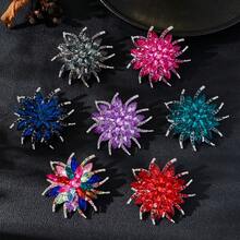 1pc - 7 Color Options Elegant Vintage Zinc Alloy Brooch, Suitable For Women's Daily, Party, DIY, Holiday Gift - XD7938 - View 1
