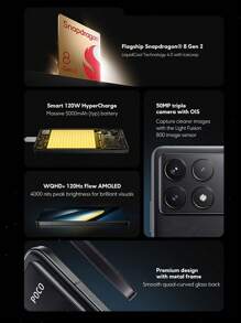 Xiaomi POCO F6 Pro 5G Global Version 12GB+512GB Smartphone Snapdragon 8 Gen 2 Octa Core Processor 6.67" WQHD+ 120Hz Flow AMOLED DotDisplay 50MP Triple Camera With OIS 120W HyperCharge 5000mAh Battery