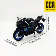 C C A 1:12 Suzuki GSX R1000 Negro/Azul, Kawasaki R, Juguete modelo de motocicleta de aleación, puede mantenerse en pie, el volante gira, las ruedas traseras tienen suspensión realista, juguete coleccionable de exhibición de motocicleta (sin base) - Negro - Ver 5