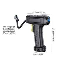 120W 数字轮胎充气泵，150 PSI 便携式空气压缩机，适用于汽车和摩托车，带 LED 灯 - 黑色 - 查看 5