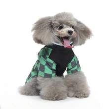 Japanese Anime Kimono Pet Halloween Cosplay Costume For Small/Medium Cats & Dogs Halloween Halloween Costumes - Green - View 8