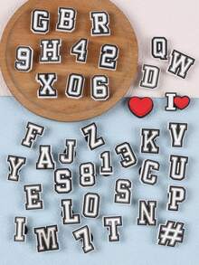 39/78 Stücke Buchstaben Buchstaben Herz Serie Schuh Dekor für Clogs Sandalen, PVC Schuh Dekorationen Accessoires für Weihnachten, Geburtstag, Party, Geschenk Schuh Pins für Jugendliche Männer Frauen und Erwachsene - Verschiedenfarbig - Übersicht 11