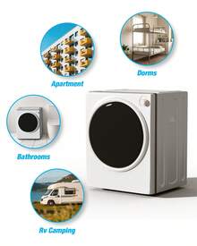 TABU 3.0 Cubic Feet ( 13 Lbs) Compact High Efficiency Electric Dryer,Multi-Mode Installation Dryer With Air Dry, Portable Dryer In White For Apartments/Bathrooms/Rv Camping, Easy Knob-Control Panel For Friendly-Use - US B Type Plug(110-127V) - View 7