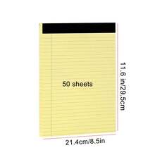 2PCS Legal Pads, 21.5 X 28cm 50 Sheets Wide Ruled Lined Perforated Notepads Writing Pads Yellow Paper Pads For Student Study Work Office - 21.5*28CM - View 7
