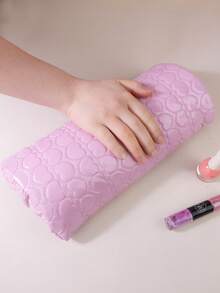 1pc Soft Manicure Pillow With Heart Shape Design, PU Leather Armrest Hand Pillow Set, Removable & Washable - Multicolor - View 13