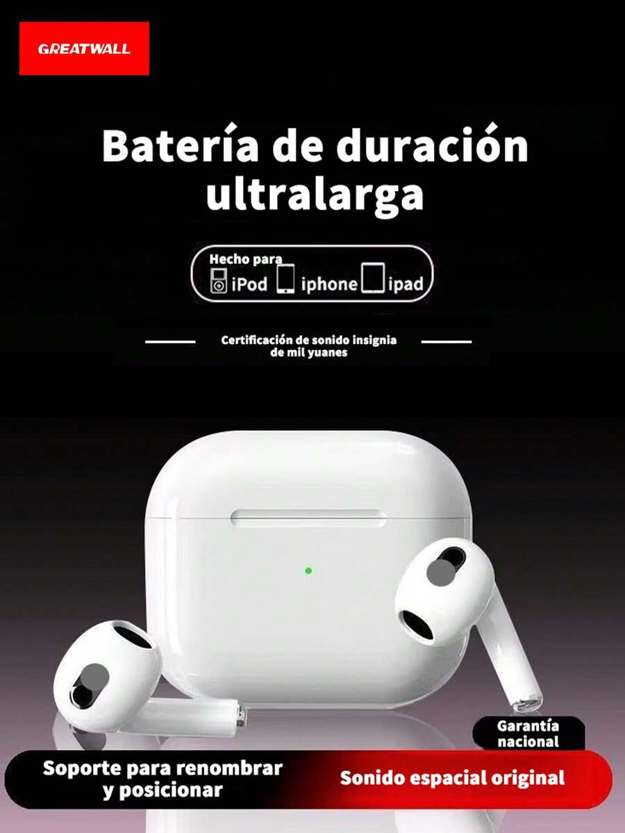 Pro5 Bluetooth Headphones Wireless Earbuds, Lossless Audio - Quality Guarantee, Bluetooth 5.3, Ultra-Long Battery Life Compatible With IOS/Android - White - View 1