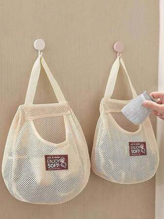 1 件挂式网状储物袋，轻质面料壁挂式内衣袜子储物盒，节省门/衣柜空间，返校整理、洗衣房、浴室、厨房卧室、整理器、整理器、家庭储物