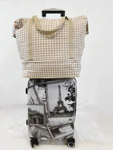 Large Capacity Lightweight Waterproof Travel Tote Bag, Can Be Expanded To Fit Suitcase, Convenient For University Students & Travelers