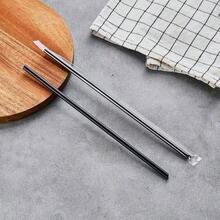 50 Pcs  Exquisite Tea Control Is A Must-Have! Independently Packaged Black Straw With Dark Texture And Hidden Details, Providing A Sense Of Ceremony And Hygiene When Drinking Coffee And Milk Tea - 黑色 - 查看 8