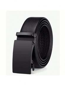 1 条全新男士 PU 皮带，适合牛仔裤 - 黑色 - 查看 1