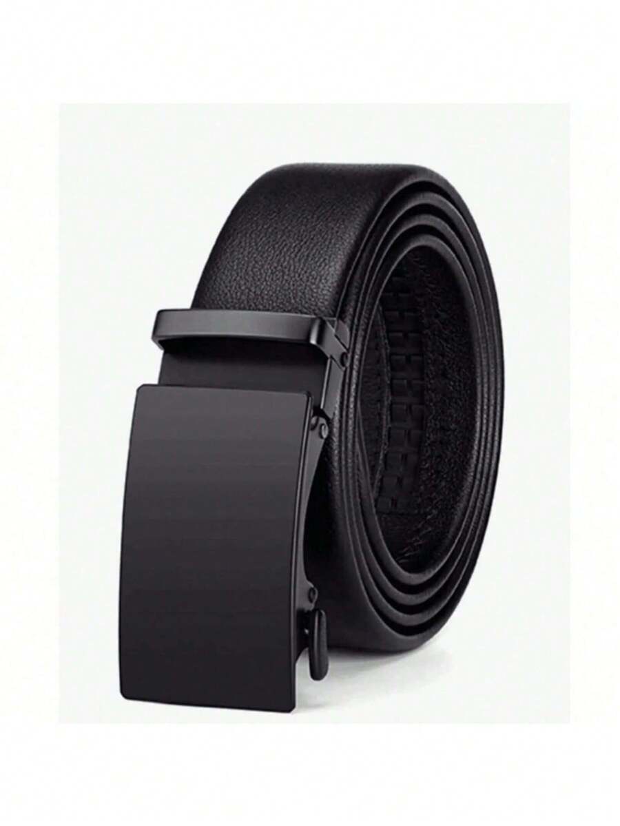 1 条全新男士 PU 皮带，适合牛仔裤 - 黑色 - 查看 1