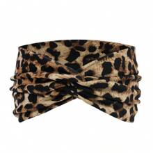 1件装女士新款波西米亚佩斯利花纹复古印花瑜伽头带，弹性运动交叉发带，发饰，头巾式头带，秋冬季保暖发带，适合度假装扮，女士优雅围巾，女士头巾，柔软头巾