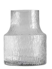 1pc Vintage Textured Glass Vase - Wide Mouth Flower Bouquet Container & Hydroponic Plant Display - Transparent Table Centerpiece For Home/Wedding Decor - Farmhouse Dining Accent, Boho Chic Shelf Styling, Rustic Wedding Reception Essential, Minimalist Living Room Decor, Water Culture Planter Home Decor Flower Vase - dày lên - Xem 6