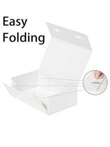 1 Stück weiße wiederverwendbare Geschenkbox mit Deckel, magnetischem Verschluss und rechteckigem Faltdesign, geeignet für Verpackung von Antrag-Boxen, Hochzeiten, Weihnachten, Halloween, Geburtstaggeschenken