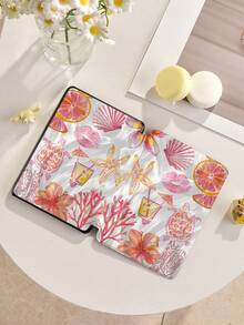 Hibiscus Ocean Pattern Tablet Protective CaseCompatible With IPad 9.7/10.2/10.5/10.9/12.9/Pro 11, 10th Gen,Compatible With Samsung Galaxy Tab S6 Lite 10.4 Inch,Compatible With Kindle Paperwhite 12th Gen 2024,Kindle (11th Generation) 2022 Release,Soft Anti-Fall Protection,Smart Stand/Automatic Wake Up/Sleep - Multicolor - View 5
