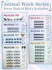 7 serie di ciglie finte a tema animali, serie topo carine e divertenti, serie uccello fresche e giocose, serie volpe affascinanti come la seta, ecc. Ciuffetti di ciglie, grappoli di ciglie, ciglie individuali, ciglie finte