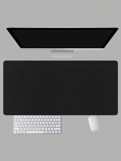 1 Piece 60cm/90cm Computer, Laptop Mouse Mat, Heat-Resistant And Waterproof Keyboard Mat, Minimalist Student/Office Desktop Pad For Protect Desktop, Writing, Gaming Accessories, School/Office Supplies, PU Leather Material