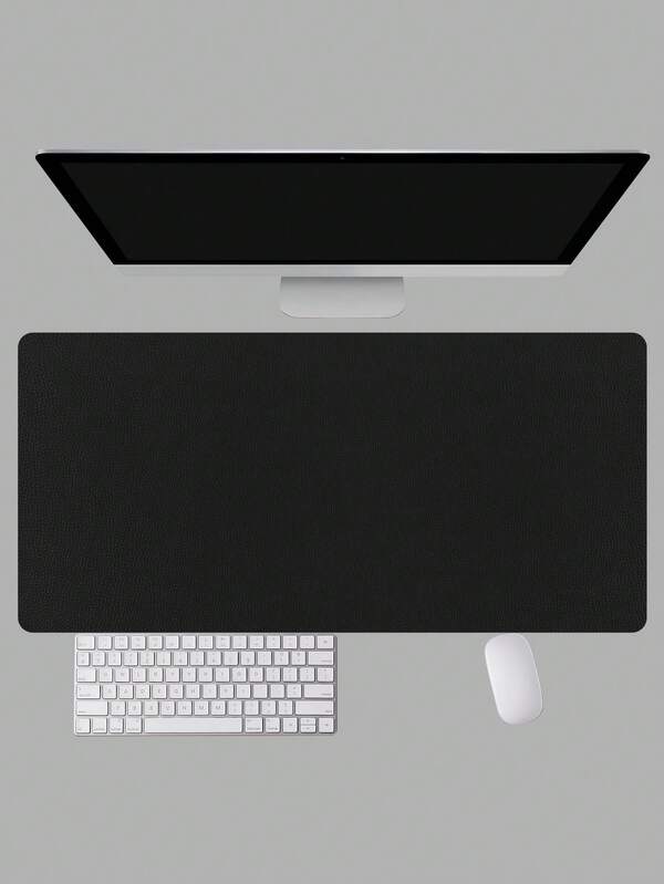 1 Piece 60cm/90cm Computer, Laptop Mouse Mat, Heat-Resistant And Waterproof Keyboard Mat, Minimalist Student/Office Desktop Pad For Protect Desktop, Writing, Gaming Accessories, School/Office Supplies, PU Leather Material
