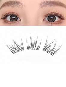 120 szt. naturalnych, bezklejowych, luźnych, syrenich sztucznych rzęs, przezroczysty trzonek, przyjazny dla początkujących, sztuczny norek, 3-częściowy, codzienny makijaż bez makijażu, segmentowane, pojedyncze kępki rzęs, kępki rzęs, pojedyncze rzęsy, sztuczne rzęsy