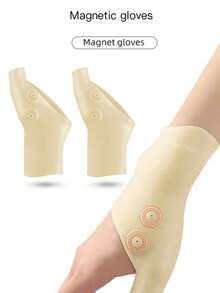 1pc Magnetic Wrist And Thumb Support Gloves - Breathable Silicone, Ergonomic Design For Comfortable Typing, Washable, Reduces Wrist And Thumb Fatigue, Ideal For Office Use, Ergonomic Wrist Support Gloves | Breathable | Secure Fit Closure