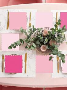 25pcs/Pack 13"X13" Disposable Dinner Napkins, Rose Red Petal Design, Suitable For Party Decoration, Theme Parties, Cocktail Events, Weddings, Desserts