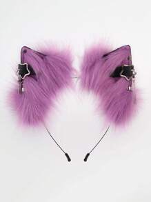 1PC Cute Sexy Fox Ear Theme Party Headpiece, Metallic Vibe Stage Cosplay Headdress, Cat Decorative Hairband Halloween